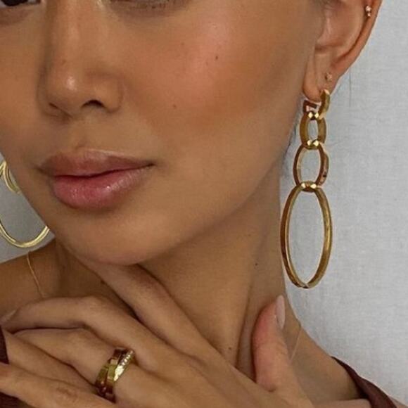 NEW Vita Fede Cassio Ring 24K Gold Plated Stackable Pave Swarovski Crystal Ring - Picture 11 of 11